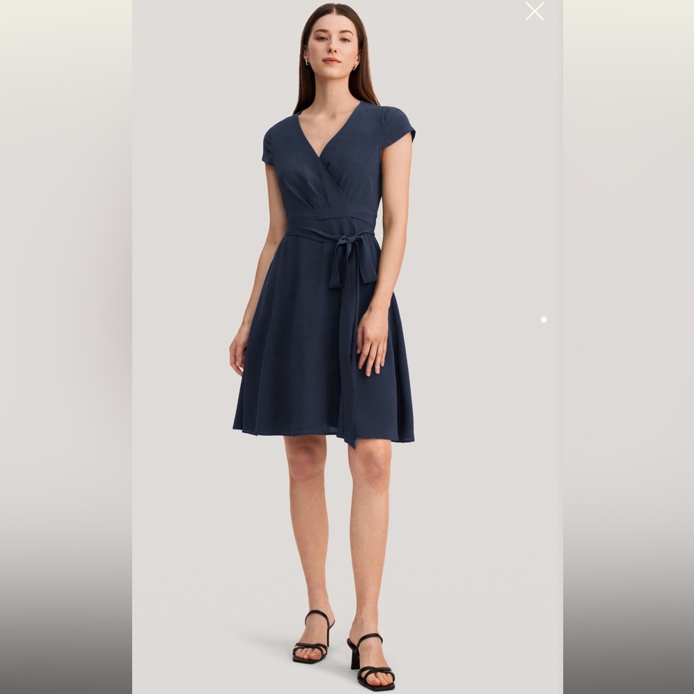 LILYSILK Figure Flattering Silk Wrap Dress
